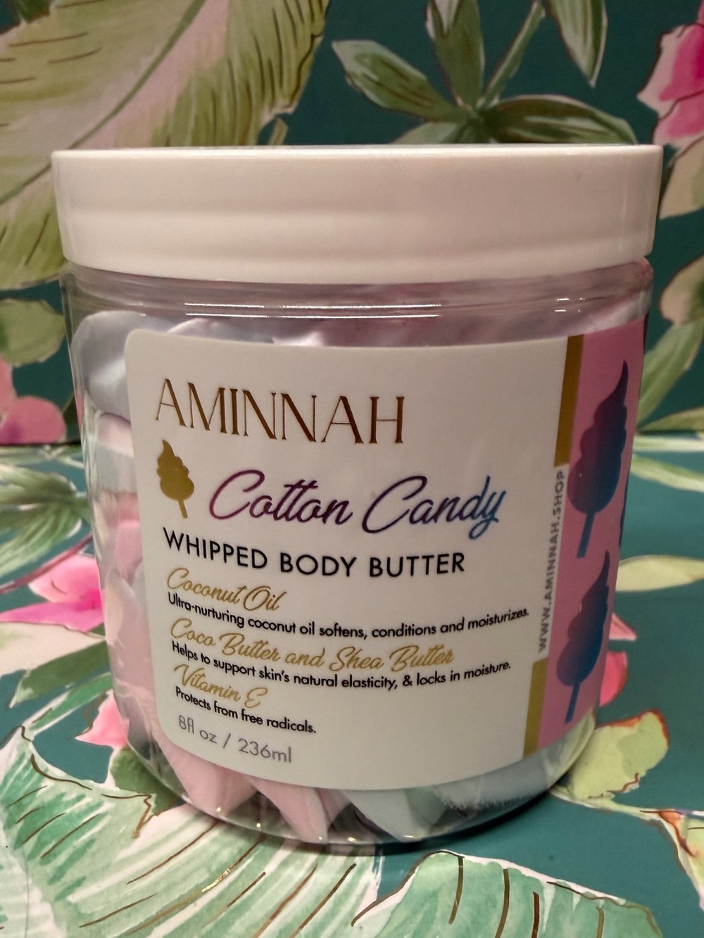 Aminnah Cotton Candy Whipped Body Butter 8 oz New